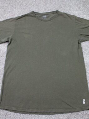 KITH T-Shirt Mens Large Olive Green Blank 100% Cotton Short Sleeve Casual Preppy